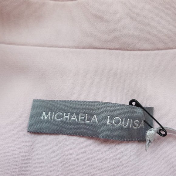 Lavender Crop Suit Blazer Medium Light Short Sleeve Italian‎ MICHAELA LOUISA NWT - Picture 4 of 11